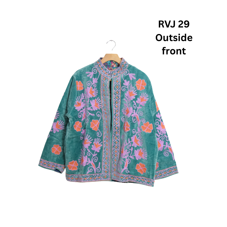 Reversible Velvet Embroidery Jacket