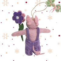 Needle Felted Pig Ornaments