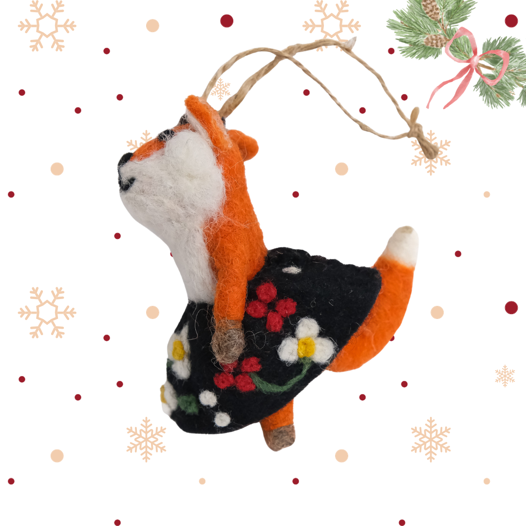 Needle Felted Fox Ornaments