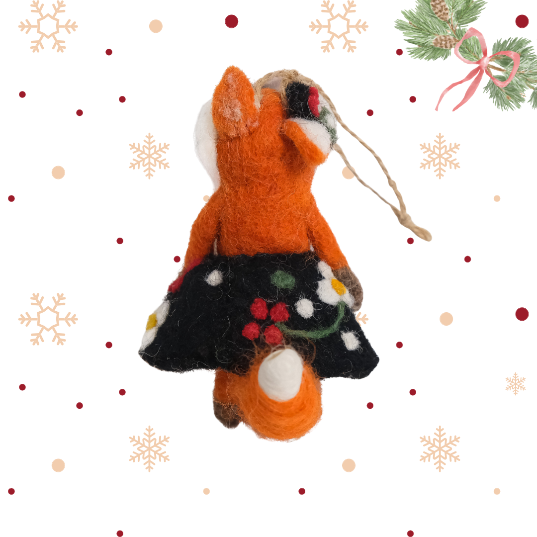 Needle Felted Fox Ornaments