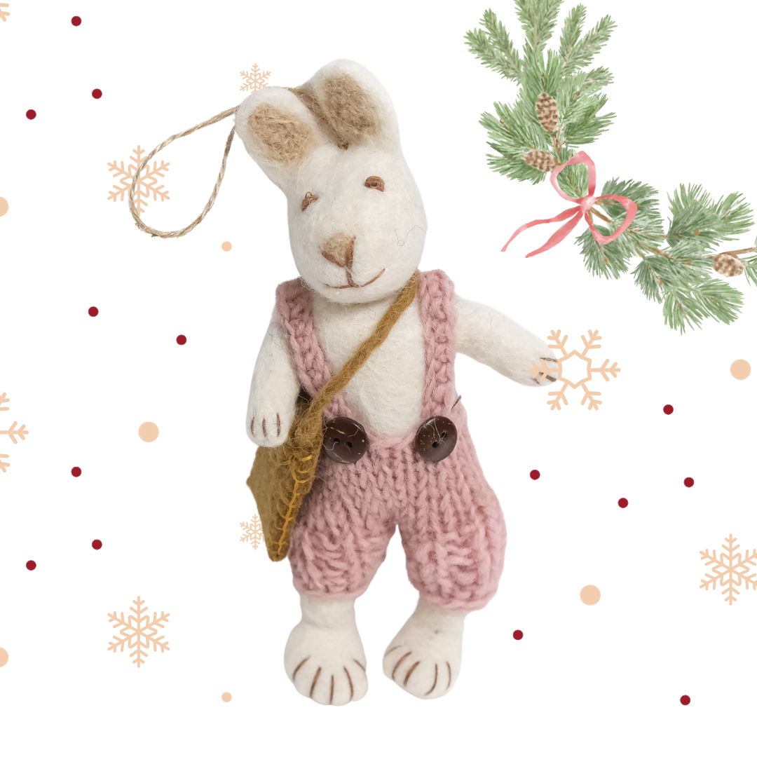 Needle Felted Bunny Ornaments