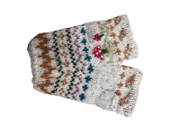 Mushroom Knitted Woolen Handwarmer with Fleece Lining