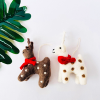 Felt Reindeer Ornaments