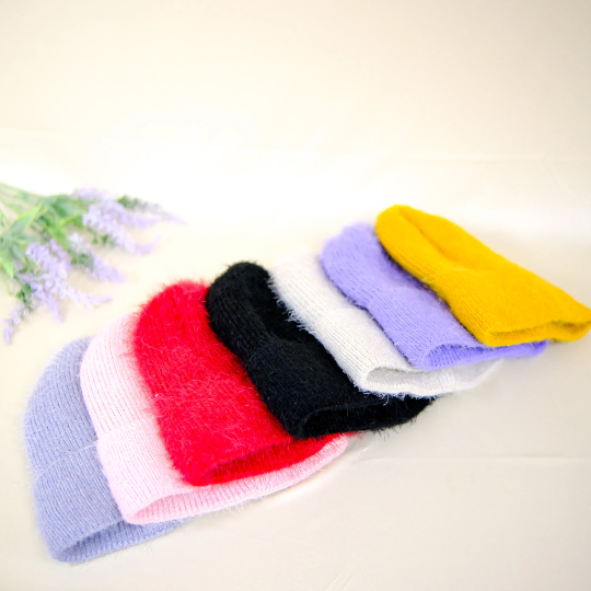 Unisex Solid Color Beanie with Fleece Lining