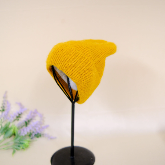 Unisex Solid Color Beanie with Fleece Lining