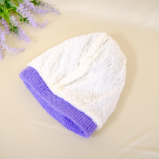 Unisex Solid Color Beanie with Fleece Lining