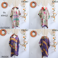 Kantha Upcycled Reversible Oversized Ponchos