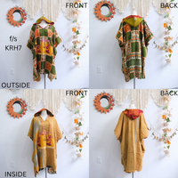 Kantha Upcycled Reversible Oversized Ponchos