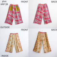 Kantha Reversible Plus Size Wide Leg Pants