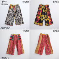 Kantha Reversible Plus Size Wide Leg Pants