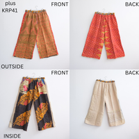 Kantha Reversible Plus Size Wide Leg Pants
