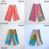 Kantha Reversible Plus Size Wide Leg Pants