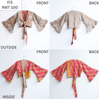 Vintage Kantha Boho Reversible  Wrap Top