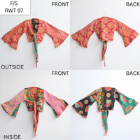 Vintage Kantha Boho Reversible  Wrap Top