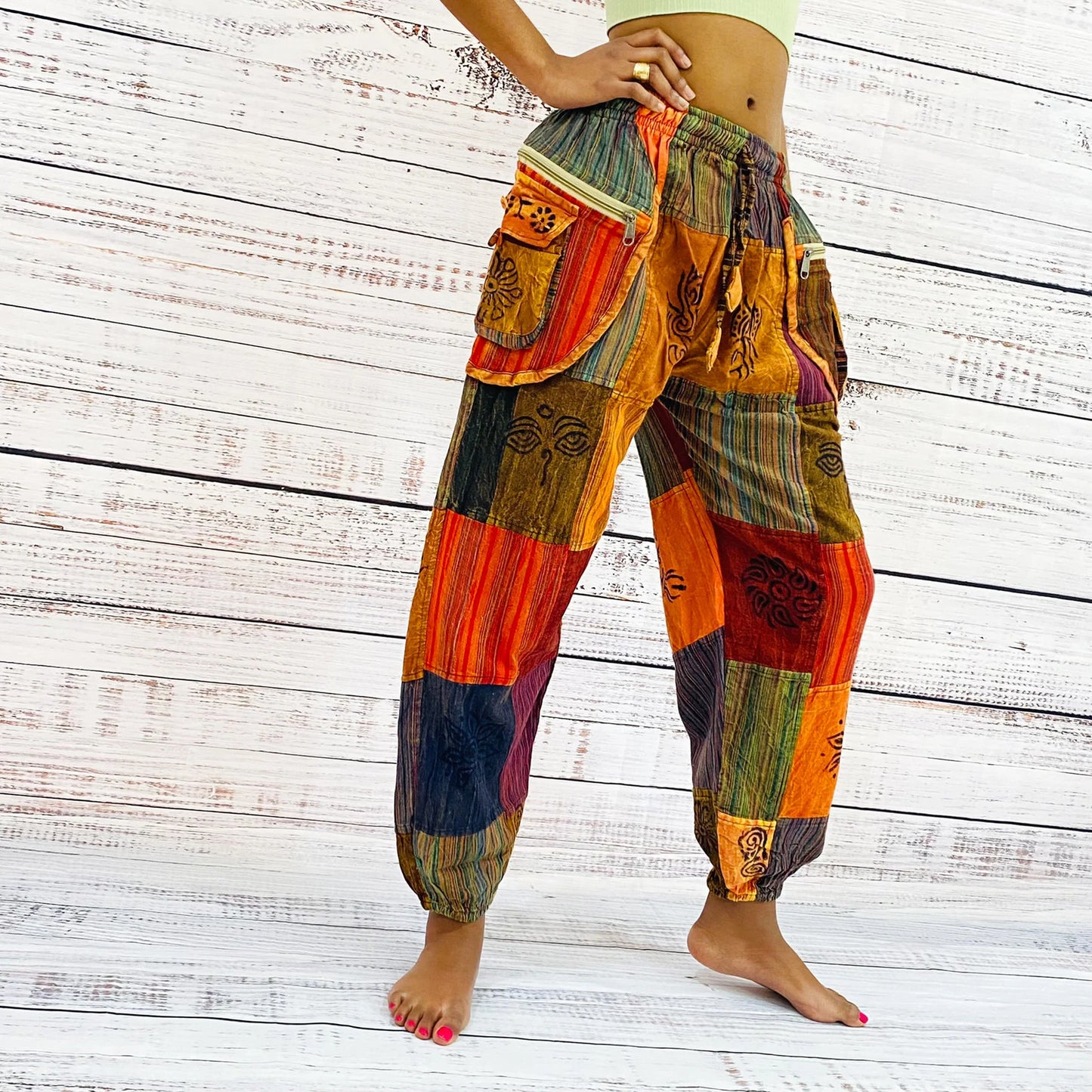 Patchwork Unisex Boho Pant