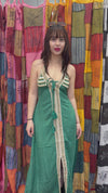 Backless Boho Halter Maxi Dress