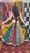 One-of-a-Kind Recycled Sari Patchwork Maxi Skirt