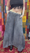 Stonewashed Boho Wide Leg Palazzo Pants