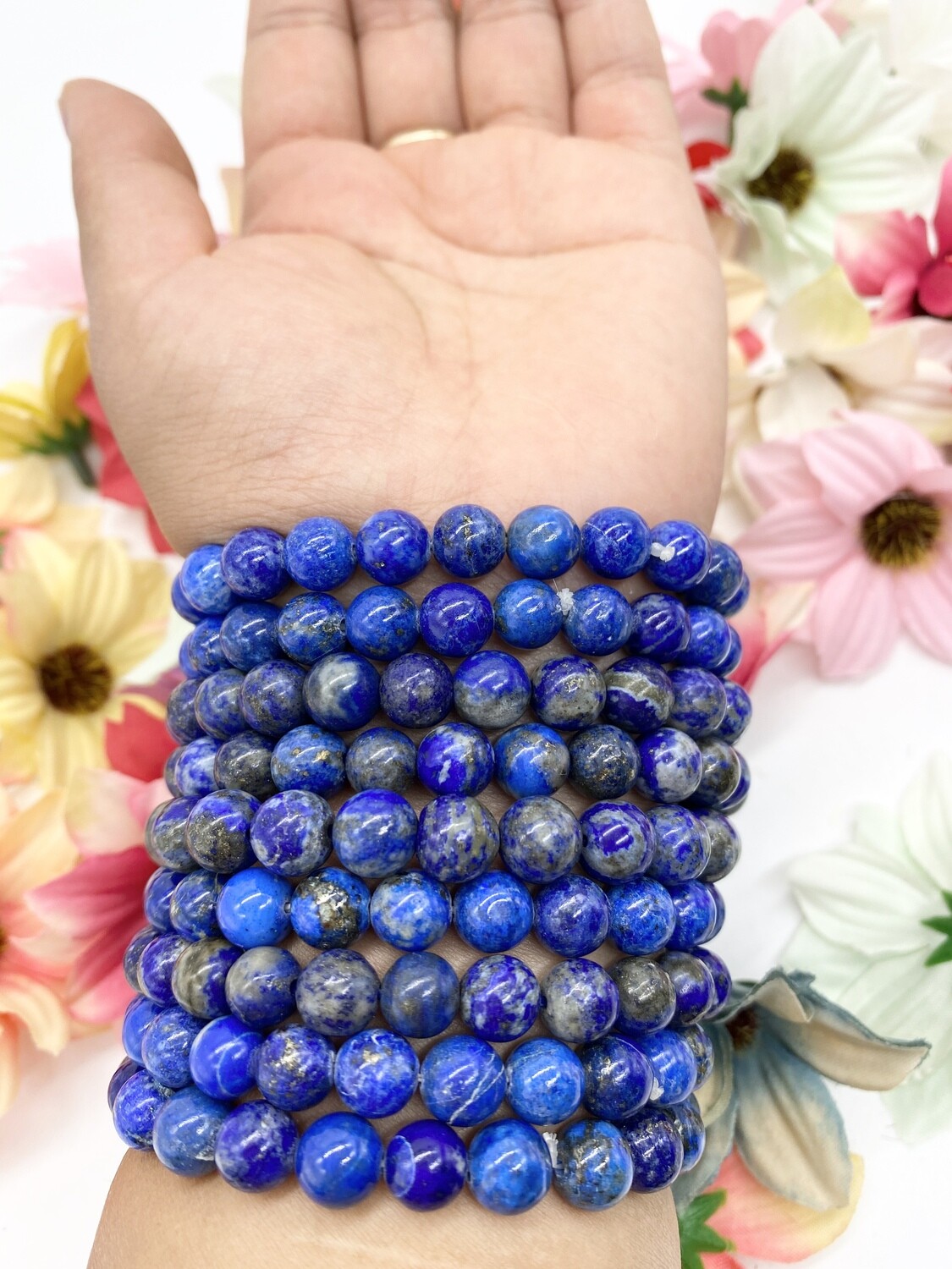 Lapis Lazuli Oval Bracelet Men's Beaded Bracelet Tranquility Blue Rational  Thinking Birthday Gifts - Shop rare-shine Bracelets - Pinkoi