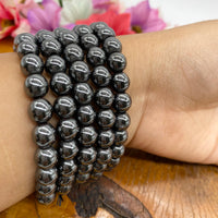 Hematite Bracelet, Crystal for Willpower and Confidence