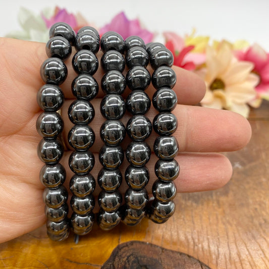 Hematite Bracelet, Crystal for Willpower and Confidence