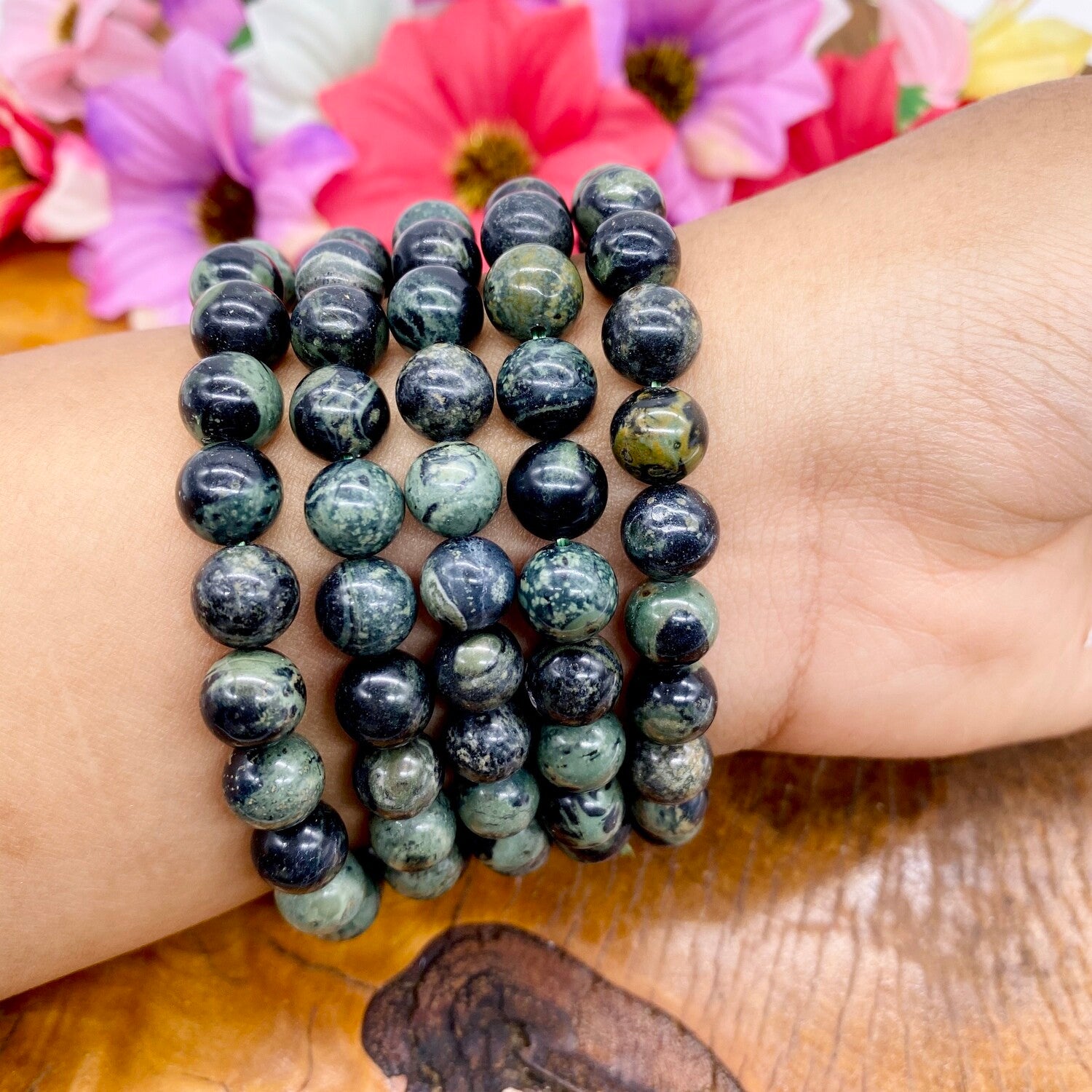 Kambaba Jasper Bracelet,  Crystal for Peace and Tranquility