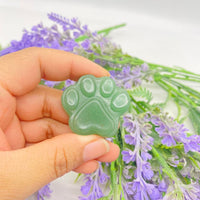 Cat Crystal Paw Print, Crystal Dog Paw, Obsidian, Green Aventurine, Rose Quartz, Fluorite, Cherry Blossom , Crystal Gifts, Reiki Healing