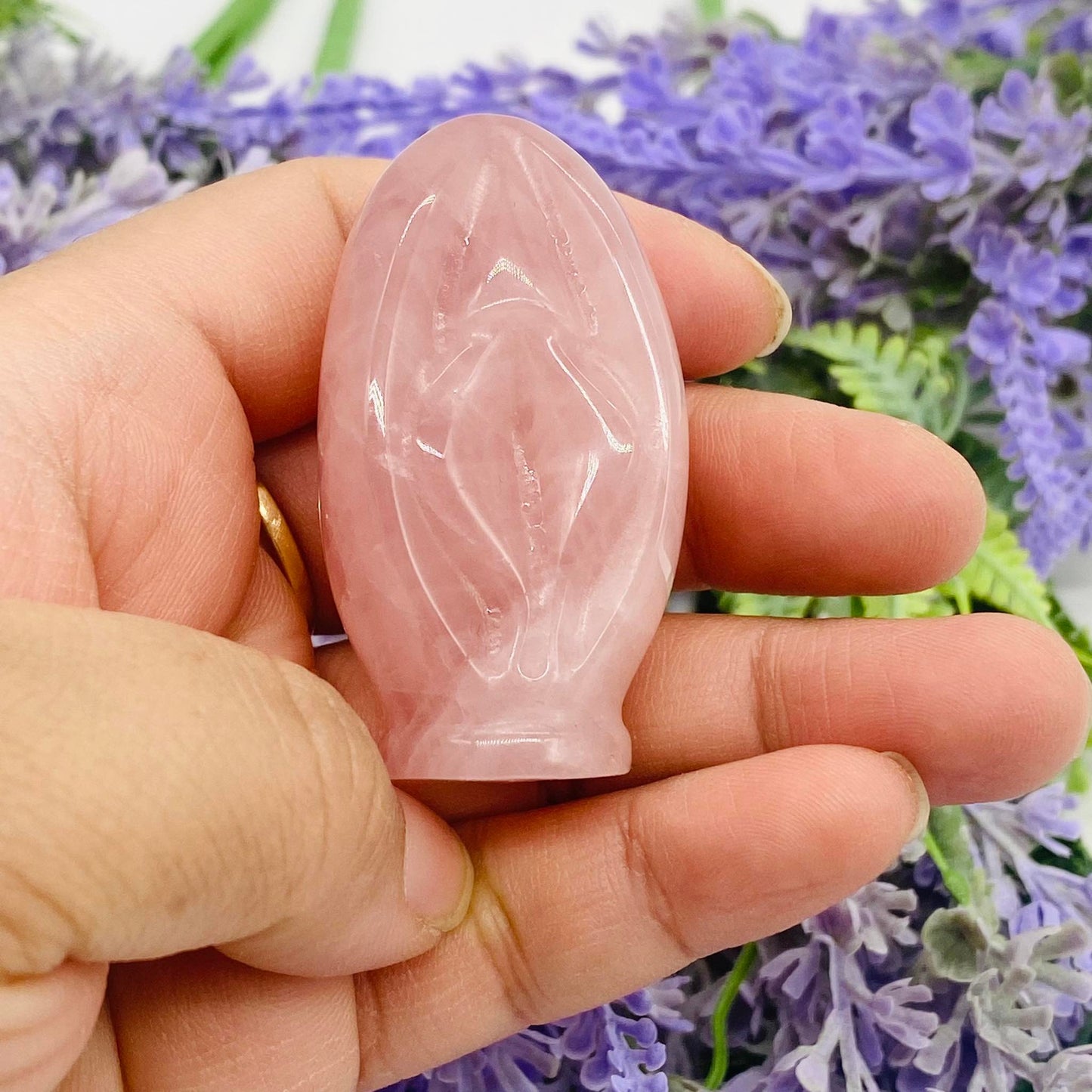 Rose Quartz Female Vaginal Carvings, Female Power, Self Love Crystal, Yoni Vulva Vagina Carvings, Love Spell