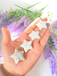 Star Crystal, 1.25" Quartz Crystal Stars, Healing Crystals, Howlite Unakite Moss Agate Crystal,  Crystal Gift, Labradorite Lepidolite