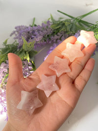 Star Crystal, 1.25" Quartz Crystal Stars, Healing Crystals, Howlite Unakite Moss Agate Crystal,  Crystal Gift, Labradorite Lepidolite