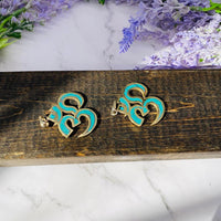 Ethnic Handmade OM Pendant, Sanskrit Ohm Charm, Blue Red Om Jewelry, Spiritual Gift, Meditation Jewelry, Aum Pendant from Nepal