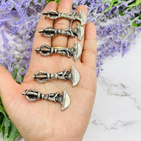 Phurba Pendant, Buddhist Charms, Phurba Charms, Handmade Amulet, Silver Vajra Charms, Spiritual Gifts, Meditation Jewelry from Nepal