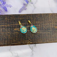 Handmade small OM Pendant with Turquoise, Om Charm, Small Aum Jewelry, Spiritual Jewelry, Meditation Gifts, Unisex Om Jewelry, Sanskrit Ohm