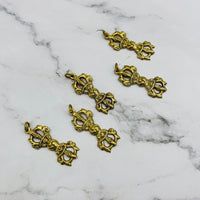 Dorje Pendant, Gold Vajra Pendant, Handmade Buddhist Amulet, Symbol of Protection, Single Dorje Jewelry, Buddhist Talisman, Buddhist Mantra