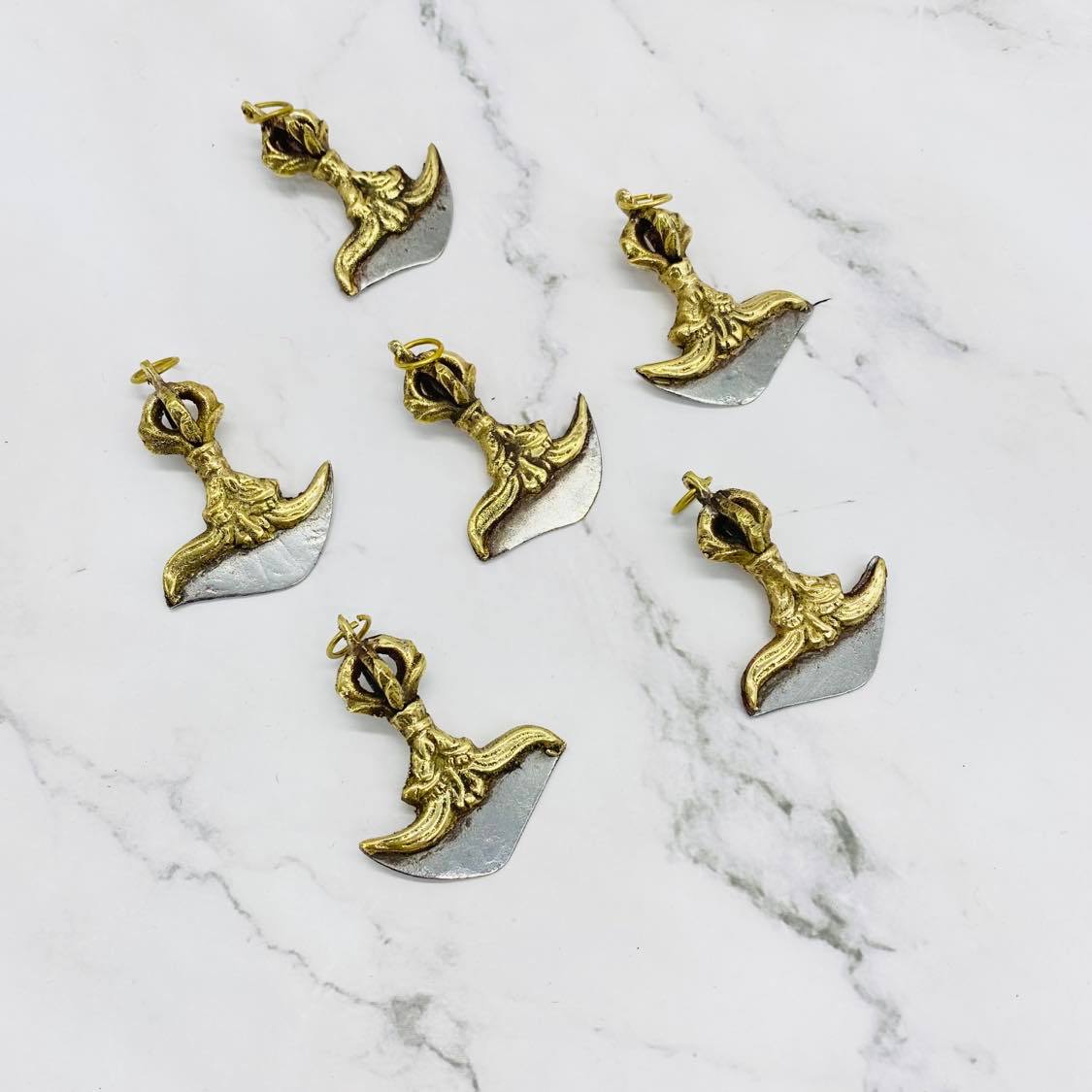 Tibetan Phurba Pendant from Nepal, Handmade Meditation Jewelry, Dorje Phurba Charm for Jewelry, Buddhist Vajra Charms, Tibetan Charms