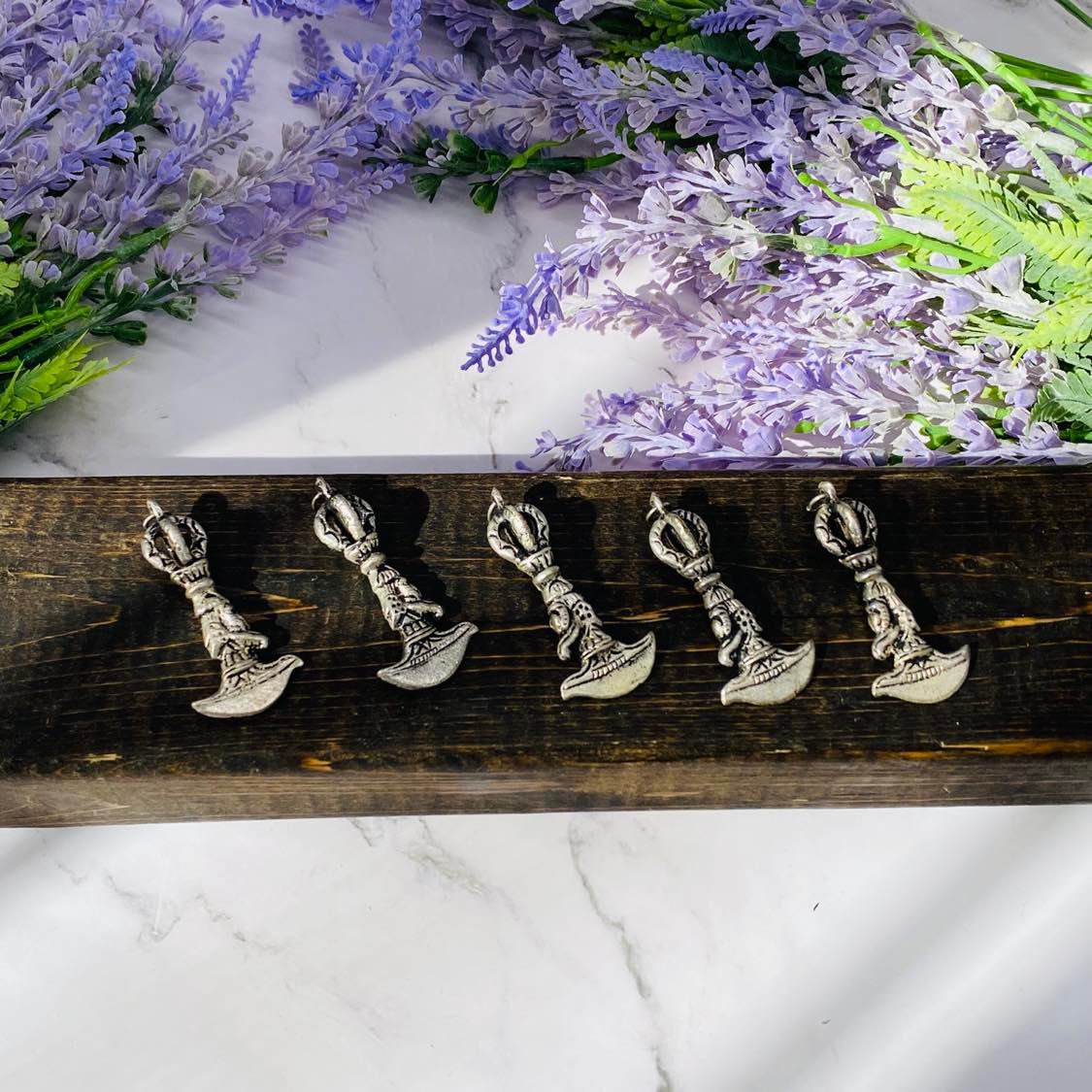 Phurba Pendant, Buddhist Charms, Phurba Charms, Handmade Amulet, Silver Vajra Charms, Spiritual Gifts, Meditation Jewelry from Nepal