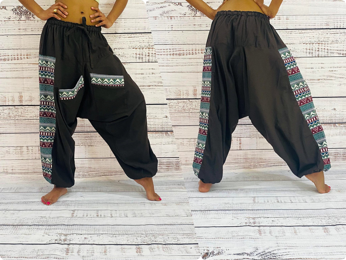 Unisex Tribal Print Harem Cotton Pant