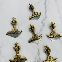 Tibetan Phurba Pendant from Nepal, Handmade Meditation Jewelry, Dorje Phurba Charm for Jewelry, Buddhist Vajra Charms, Tibetan Charms