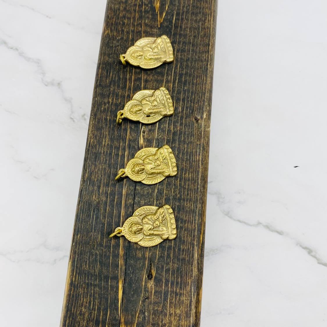 Buddha Charm, Gold Buddha Pendant, Handmade Healing Buddha Necklace, Buddha Talisman, Meditation Jewelry, Spiritual Gift