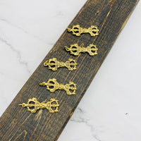 Dorje Pendant, Gold Vajra Pendant, Handmade Buddhist Amulet, Symbol of Protection, Single Dorje Jewelry, Buddhist Talisman, Buddhist Mantra