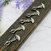 Phurba Pendant, Buddhist Charms, Phurba Charms, Handmade Amulet, Silver Vajra Charms, Spiritual Gifts, Meditation Jewelry from Nepal
