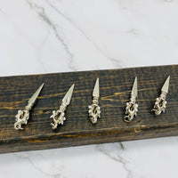 Dorje Phurba Necklace, Buddhist Necklace, Silver Copper Phurba, Tibetan Vajra Pendant, Buddhist Amulet, Talisman, Symbol of Protection