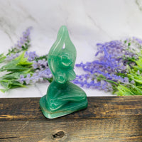Mother Earth Crystal Statue, Gaia, 3 inches Mother Earth Altar Carvings, Mother Nature, Rose Quartz, Fluorite, Aventurine Gaia,Gift for Her