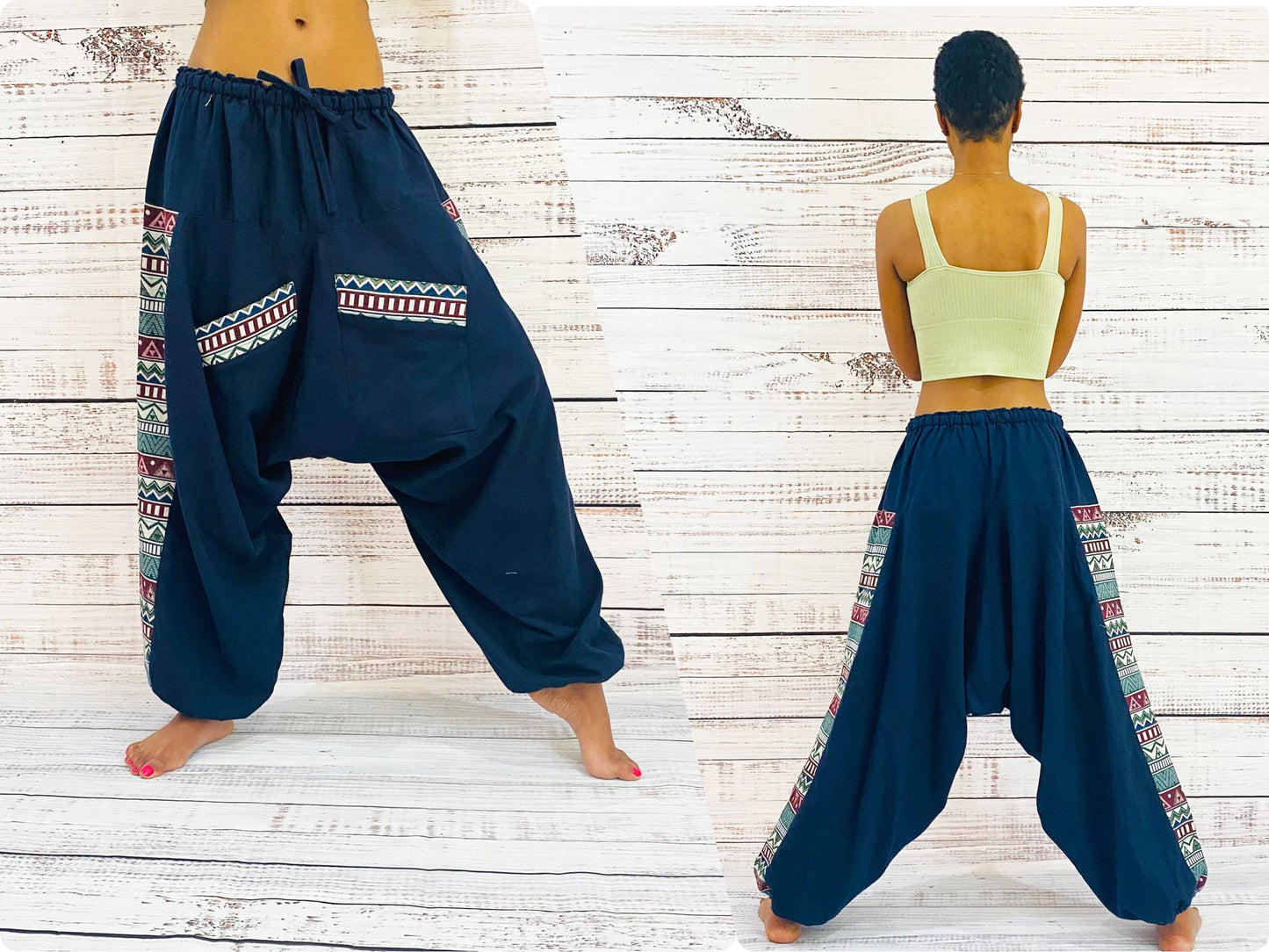 Unisex Tribal Print Harem Cotton Pant