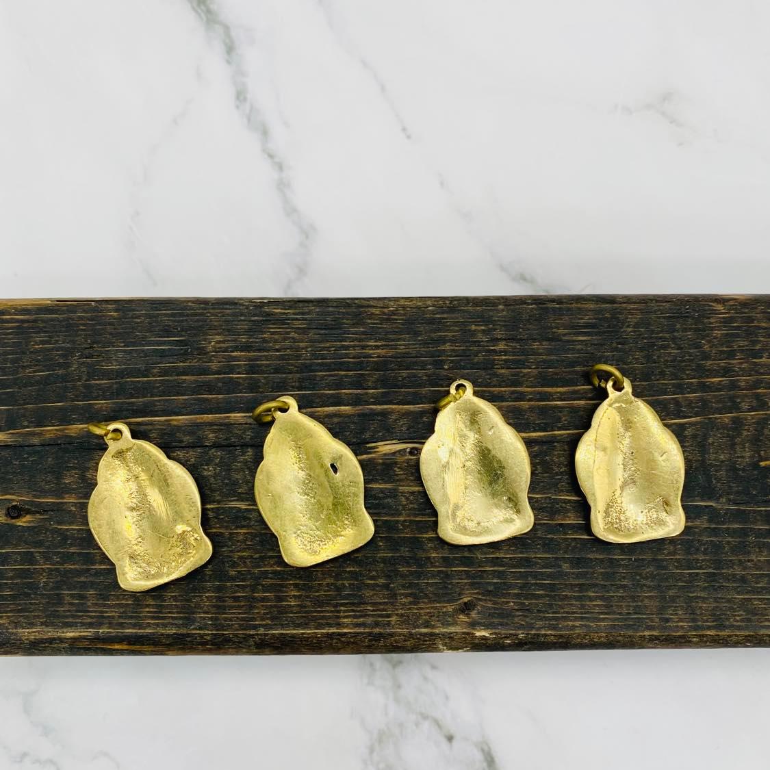 Buddha Charm, Gold Buddha Pendant, Handmade Healing Buddha Necklace, Buddha Talisman, Meditation Jewelry, Spiritual Gift