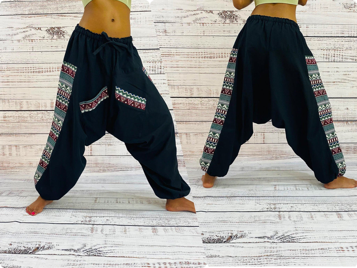 Unisex Tribal Print Harem Cotton Pant