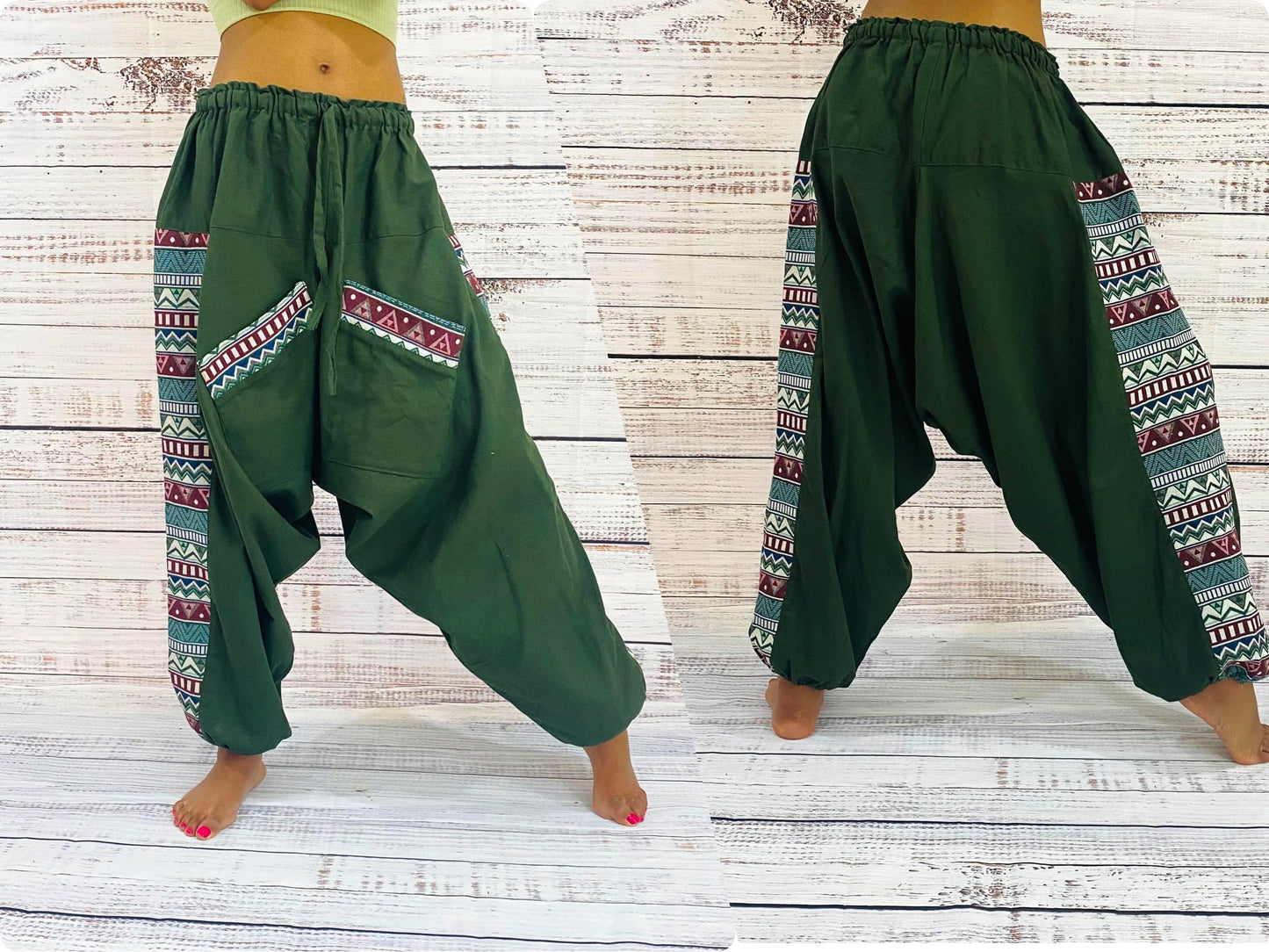 Unisex Tribal Print Harem Cotton Pant