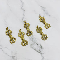 Dorje Pendant, Gold Vajra Pendant, Handmade Buddhist Amulet, Symbol of Protection, Single Dorje Jewelry, Buddhist Talisman, Buddhist Mantra