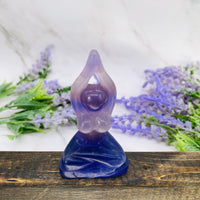 Mother Earth Crystal Statue, Gaia, 3 inches Mother Earth Altar Carvings, Mother Nature, Rose Quartz, Fluorite, Aventurine Gaia,Gift for Her