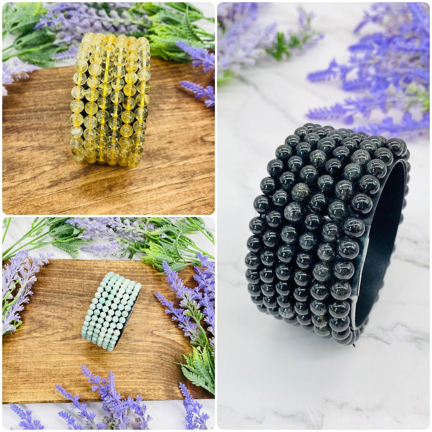 6 mm Crystal Beads Bracelet, Citrine Bracelet, Amazonite Bracelet, Rutile Quartz Bracelet, Healing Stackable Bracelet, Crystal Jewelry